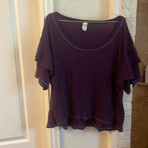 Very oversized eggplant free people top